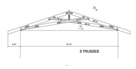 24' Residential Common Truss 412 Pitch 40. . 40 ft roof trusses prices